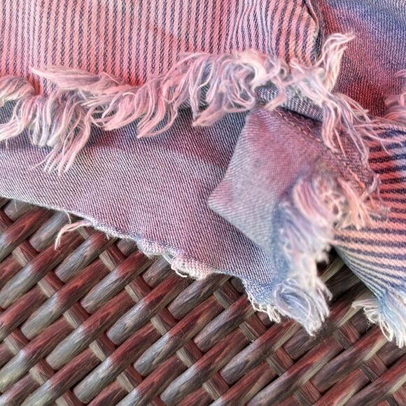 EUC-REWASH STRIPED JEAN SHORTS - Picture 3 of 7